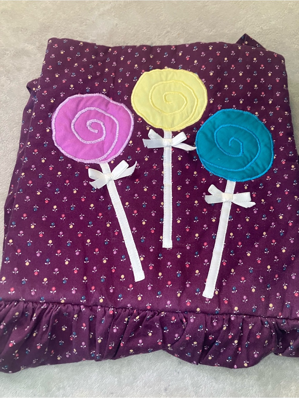 Lollipop Applique Apron - Unbranded, Vintage